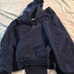Aritzia Deep Blue Sweatfleece Hoodie